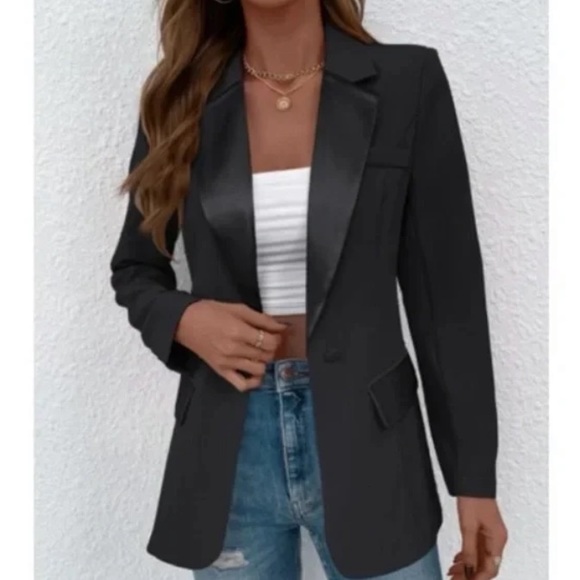 Jackets & Blazers - Classic Button Work Jacket Coat Blazer